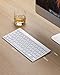 Anker Ultra Compact Profile Wireless Bluetooth Keyboard for iOS, Android, Windows and Mac with Rechargeable Battery and Aluminum-Effect Finish (White)