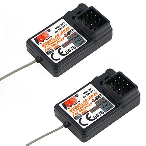 2Pcs Flysky FS-GR3E 2.4G 3CH Receiver for FS-GT2 FS-GT2B FS-GT3B FS-GT3C FZ-IT4S RC Car Boat Transmitter