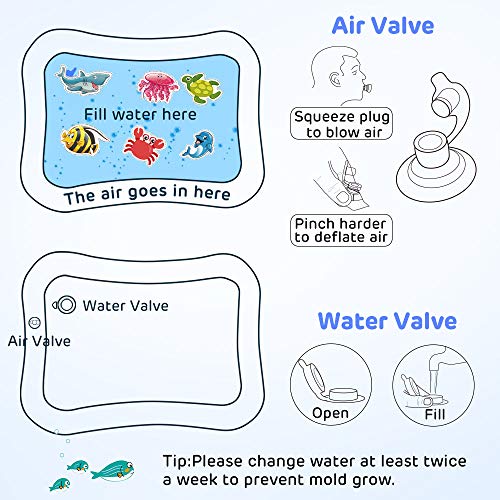 magifire tummy time baby water mat infant toy inflatable play mat for 3 6 9 months newborn boy girl