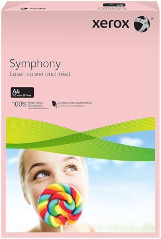 003R92306 Xerox Symphony Pastel Coloured Printer Paper Din A4 160 g/M² 250 Sheets Pink
