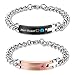 COAI His Beauty Her Beast Stainless Steel Matching Bracelets for Couple