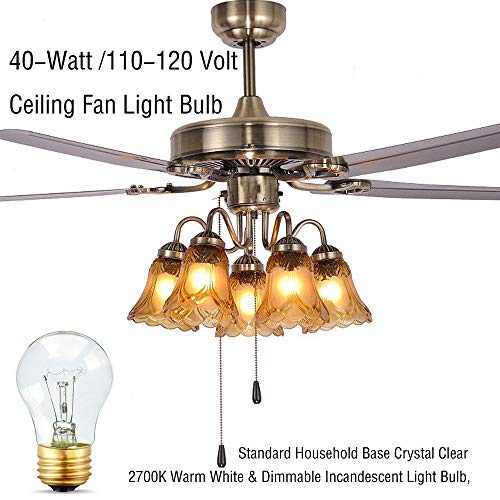 Appliance Light Bulbs 40 Watt A15, 120V Refrigerator Oven Bulbs, High Temp - E27/E26 Medium Base - Dimmable A15 Clear Ceiling Fan Bulbs, Warm White Incandescent Bulb, 400 Lumens Oven Light Bulbs