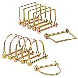 12 Pack 1/4" PTO Shaft Locking Pin,Shaft Locking Pin Safety Coupler Pin,6 Shapes of Square and 6 Arch
