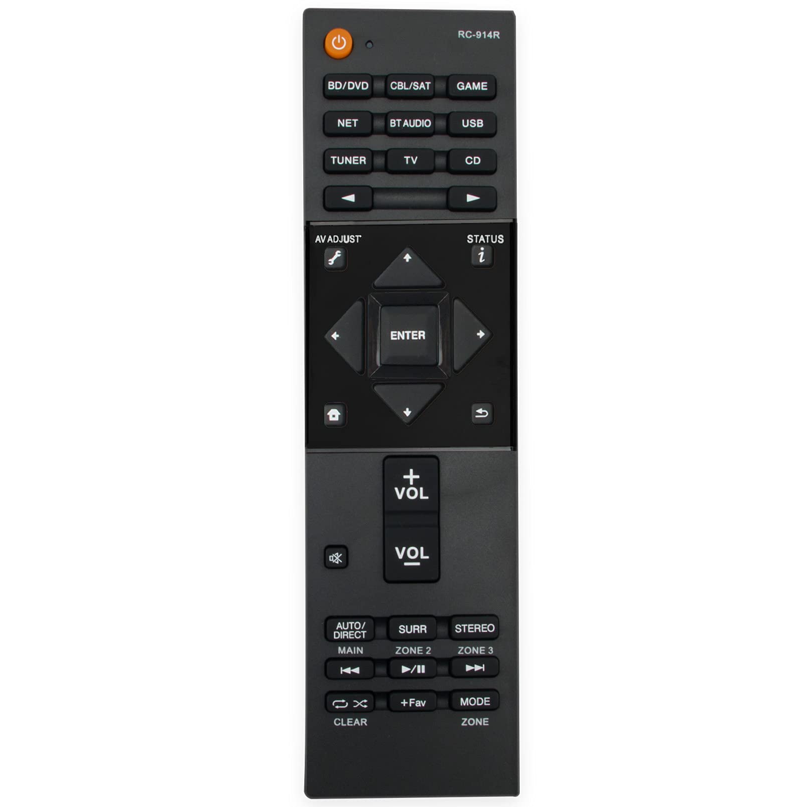 RC-914R Replace Remote Control - RC914R Remote Replaced for Pioneer SCLX501 SC-LX501 SCLX502 SC-LX502 VSXLX101 VSX-LX101 VSXLX301 VSX-LX301 VSX-LX104 VSXLX104 VSX1131K VSX-1131K VSX831 VSX-831 VSX831K