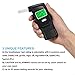 Breathalyzer Anntoo Professional Grade Portable Digital Alcohol Tester with 5 Mouthpieces for Personal Use - Black
