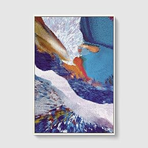 Framed Canvas Home Artwork Decoration Nordic Style Abstract Color Canvas Wall Art for Living Room, Bedroom - 16x24 inches