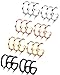 Jstyle 4 Pairs Stainless Steel Ear Cuff Earrings for Women Men Cartilage Earrings Hoop Lip Ring Non Piercing Set