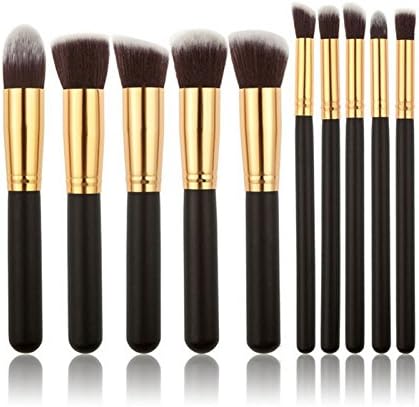 idel-Promo- 10 pcs Makeup Brush Set Premium Synthetic Kabuki Cosmetics Foundation Blending Blush Eyeliner Face Powder Brush Makeup Brush Kit