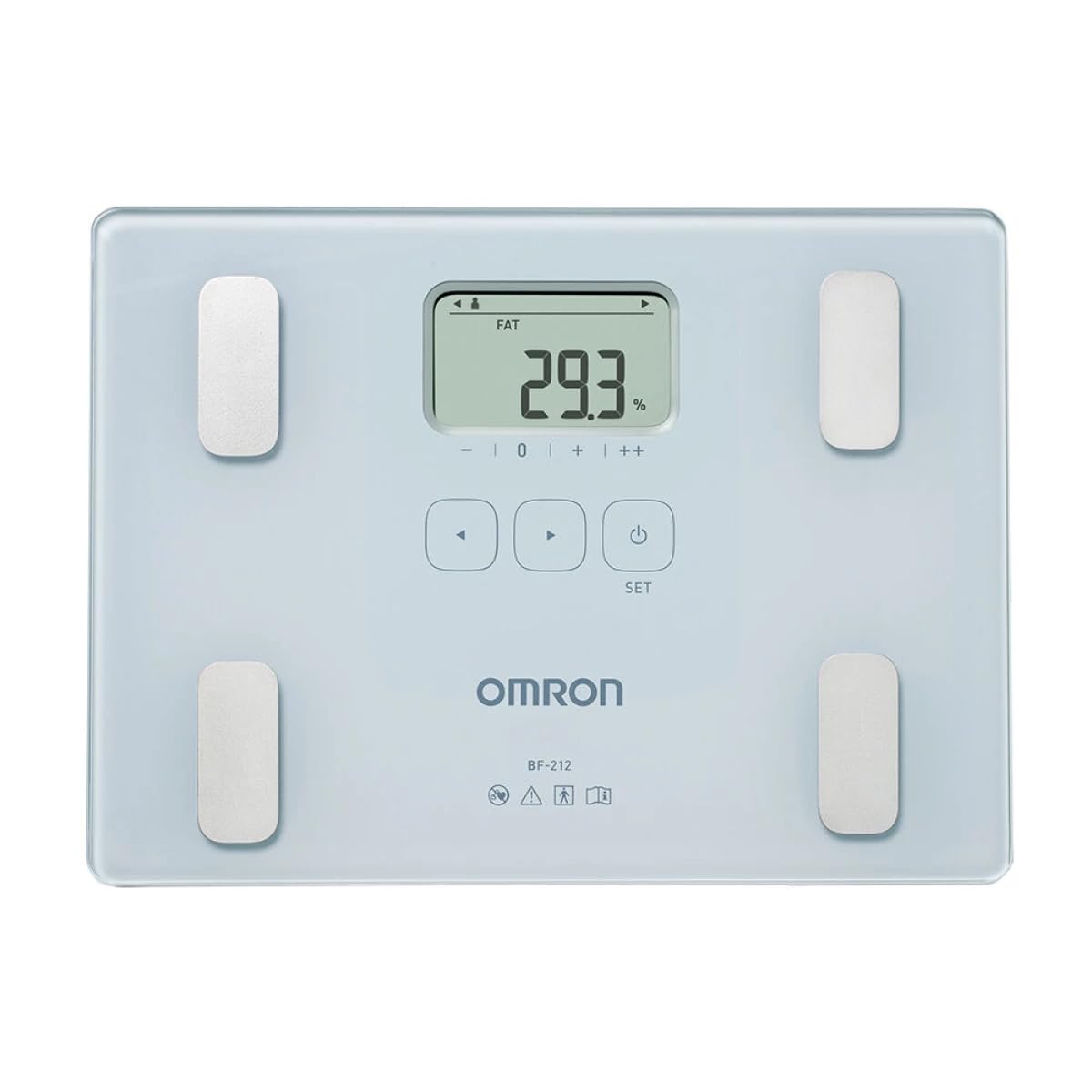 Omron BF212 Digital Scale and Body Composition Monitor with Body Fat Measurement, calculates Your Body Mass Index BMI, Extra Small for Easy Storage