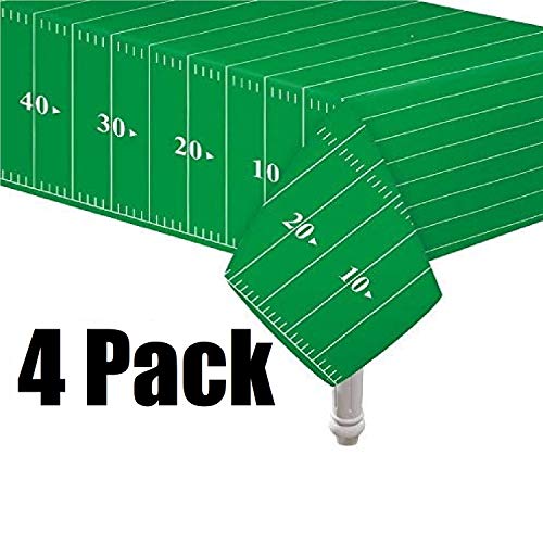 Pack of 3 game Day Football Touchdown Tablecover 54"x78" and 1 letter banner by Oojami