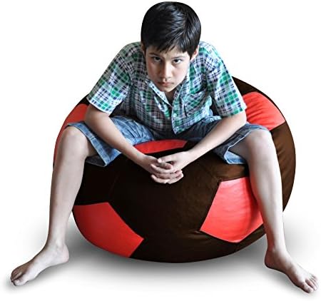 Style Homez Football Bean Bag XXL Size Brown-Red Cover Only