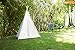 Teepee Tent for Kids | White Kids Teepee Tent | Tipi Tents Indoor Outdoor | Play Tent Foldable 7 Feet Tall - 5 Poles | Playhouse Tent | Large Childrens Teepee Tents Girls and Boys Kids