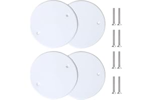 Bueyfolt 5 Inch White Metal Ceiling Blank-Up Cover, Cover Plate for 4 Inch Round/Octagon Box Openings on Ceilings or Walls, H