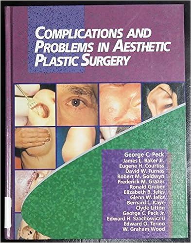 Complications And Problems In Aesthetic Plastic Surgery 9780397446131 Medicine Health Science Books Amazon Com