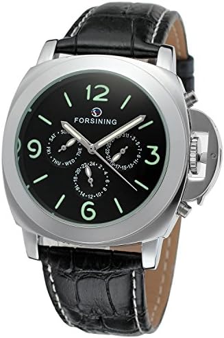 Qiyan Men's Luxury Stainless Steel Automatic Watch for Men Genuine Leather