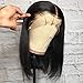 BEEOS 9A 13x6 Short Bob Lace Front Human Hair Wigs, 150% Density Pre Plucked and Bleached Knots Natural Hairline Brazilian Virgin Bob Wig Middle Part (12 inch)