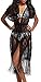 Upopby Women's Tassel Lace Swimsuits Cover Up Beach Bikini Kimono Cardigan Black XL