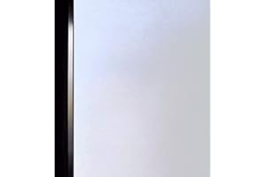 DUOFIRE Privacy Window Film Frosted Glass Film Matte White Static Cling Glass Film No Glue Anti-UV Window Sticker Non Adhesive for Privacy Office Meeting Room Bathroom Living Room DS001W 35.4x78.7in