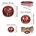 Winlyn 30 Pcs Burgundy Jingle Bells with Star Cutouts Christmas Metal Sleigh Bells Rustic Craft Bells for Christmas Tree Wreath Garland Ornaments Holiday DIY Decorations Assorted Sizes 1.6