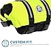 Paws Aboard Dog Life Jacket - Keep Your Canine Safe with a Neoprene Life Vest for Swimming and Boating, Color and Design to Choose - Neon Yellow, Medium