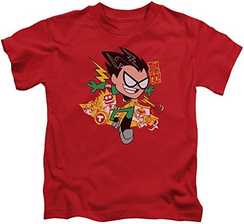 Simply Superheroes boys robin teen titans go toddler kids youth t shirt Size 5/6 (Kids Medium)