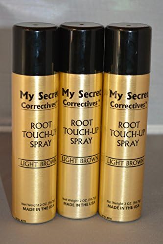 My Secret Correctives Root Touch-Up Spray Light Brown (3 Pack)
