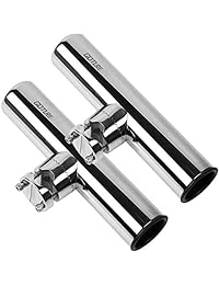 Goture con pinzas de soporte para cañas de pescar de acero inoxidable para rieles de 3 4 4"" a 1""