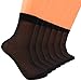 Sept.Filles Socks Men's Pure Silk Socks Ultrathin Crew Socks Packs of 7 (Black)