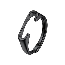 SILVERCUTE Statement Initial Rings for Women 925
