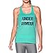 Under Armour Women's Foil Word Mark Tank, Crystal (960)/Metallic Silver, Medium