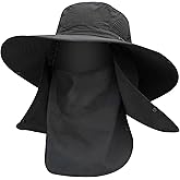 Fishing Hat for Men, UPF 50+ Removable Sun Protection Cap with Face Neck Flap, Summer Sun Cap for Women Hiking & Garden