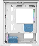 CiT Vento Micro-ATX Gaming PC Case Mesh Tempered Glass 4 ARGB Fans White view 6