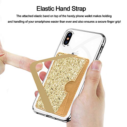 CASZONE Card Holder for Back of Phone RFID Blocking, Phone Grip