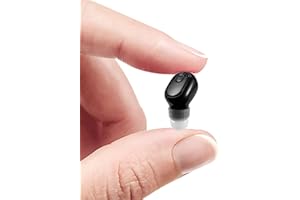 MocaDng Single Bluetooth Wireless Earbud, Invisible in-Ear Wireless Earbud 12Hrs Playtime Super Long Battery Life, Mini Bluetooth Headset Hands-Free Car Headphone for iOS Android Smart Phones (Black)