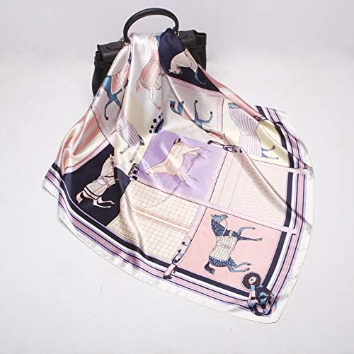SAFZES Women Scarf Scarves 90cm printed silk satin scarves square Blanket Cape Wrap Shawl Stole,