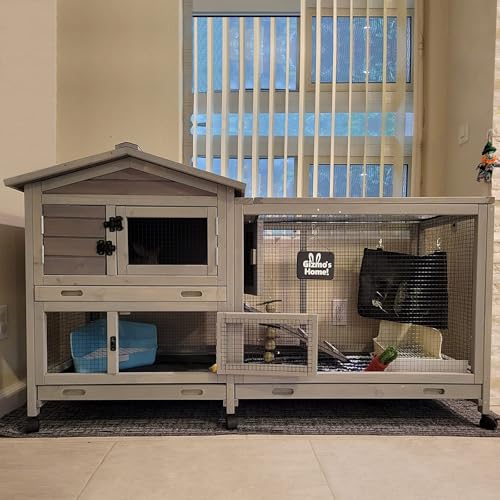 GUTINNEEN Indoor Outdoor Rabbit Hutch