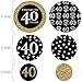 Big Dot of Happiness Adult 40th Birthday - Gold - Birthday Party Giant Circle Confetti - Party Decorations - Large Confetti 27 Count