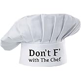Hyzrz Funny Chef Hat-Don't F with The Chef-Adjustable Kitchen Cooking Baker Grill Costume Hat Cap for Men & Women