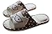 Bronze Times(TM Womens Premium Cartoon Cat Polka Dots Flax House Slipper (Coffee XL)