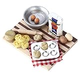 TOYMYTOY 1:12 Dollhouse eggs Food Kitchen Miniature Milk Bread On Board Mini Furniture Model Pastry Station Toy Decor