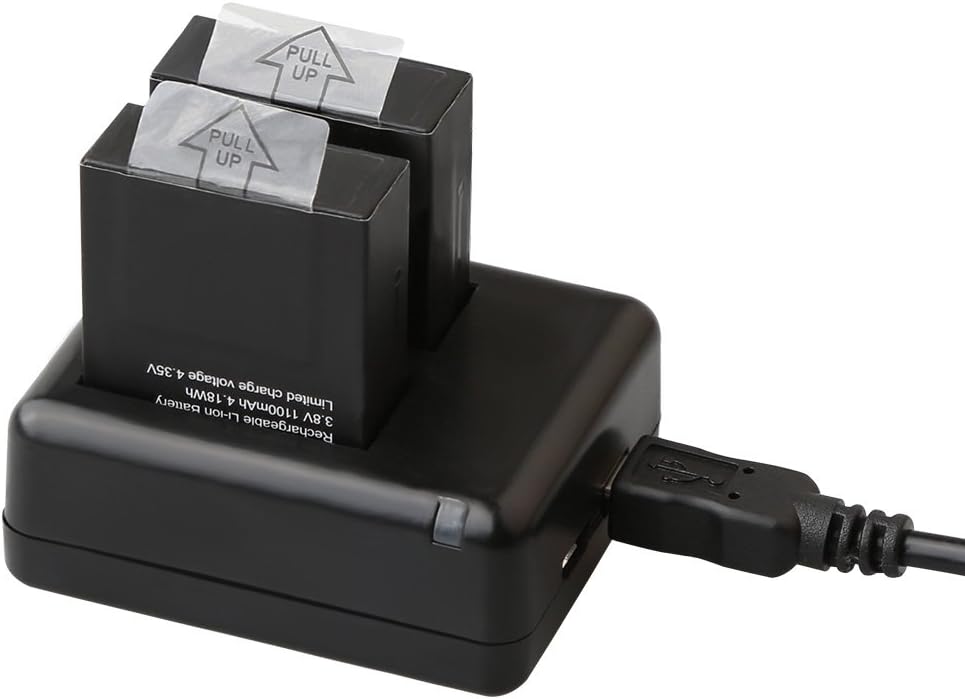 Amazon Com Akaso V50 Pro V50 Pro Se 2 X 1100mah Rechargeable Action Camera Battery With Usb Dual Charger Camera Photo