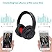 Bluetooth Headphones Over Ear,YAMAY Noise Cancelling Headphones Wireless Headset with Microphone,Hi-Fi Sound,3.5mm Audio Cable,20 Hours Playtime,Soft Earpads for Cell Phones PC Tablet TV (Black)