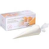 Keenpioneer Disposable Piping Bags Cake Decorating Bags 12inch 100 Count | Thick and Anti-burst Clear Icing Pastry Bags for Cake Cream Frosting and Cookie Decoration (Packaging May Vary)