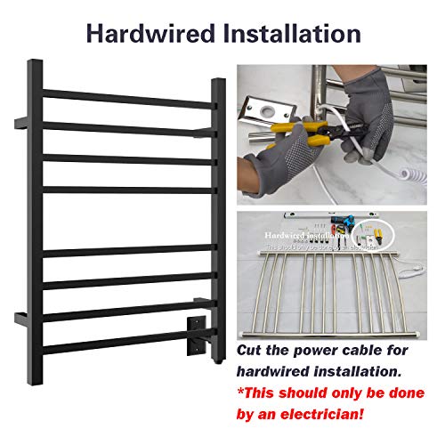 HEATGENE Towel Warmer, Heated Towel Warmer Rack, WallMounted Hardwired