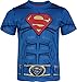 Warner Bros. Superman Toddler Boys' Athletic Performance T-Shirt & Mesh Shorts Set, Blue/Red (4T)