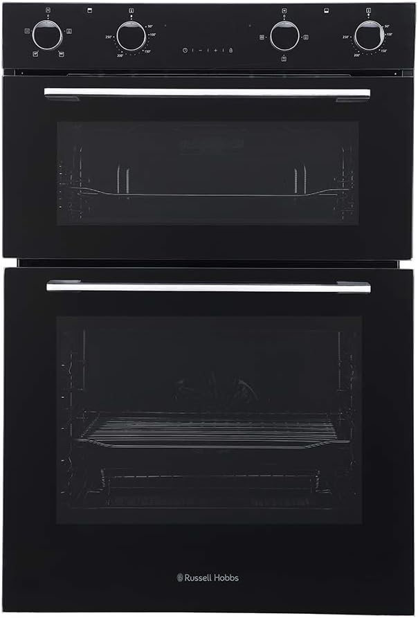 Russell Hobbs RH89DEO2001B Black 110L Built-In Electric Fan Double Oven - Free 2 Year Guarantee