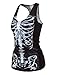 Pink Queen Hot Women Skeleton Printed Sleeveless T Shirt Vest Tank Tops
