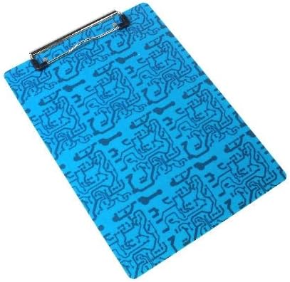 Circuit Board Clipboard for Nerds and Geeks (Blue)