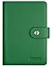 SimpacX Leather Passport Holder Wallet Cover Case Travel Wallet RFID Blocking 12 Contract Colors (Green)