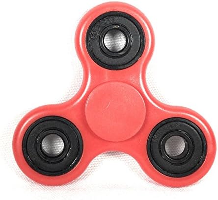Rhino Nylon, 608 Full Ceramic Bearing, Tri-Beam Fidget Spinner, EDC for Focus, Stress Relief, ADHD, Boredom and Anxiety (Red)
